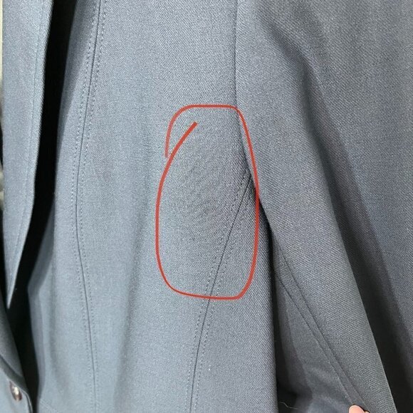 Talbots Navy Blue Wool One Button Blazer Jacket Size 12 - Picture 7 of 10